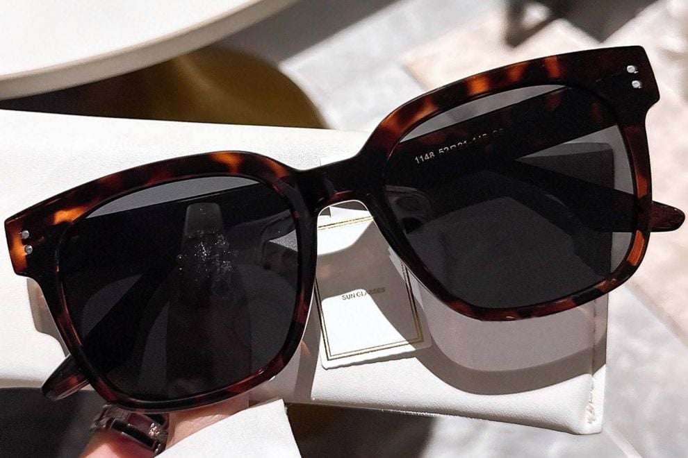 Rectangular Tortoiseshell TR90 Sunglasses #BS0824-0080