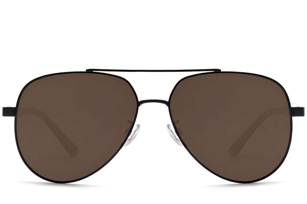 Gafas de sol de aviador de metal negro #BS0824-0088