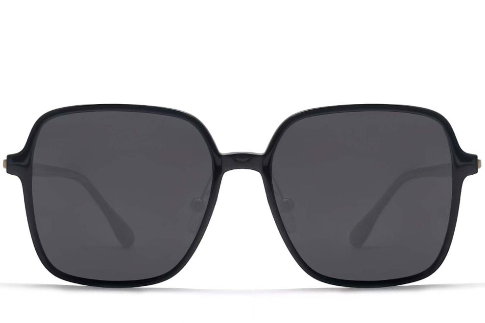 Gafas de sol rectangulares negras TR90 #BS0824-0097