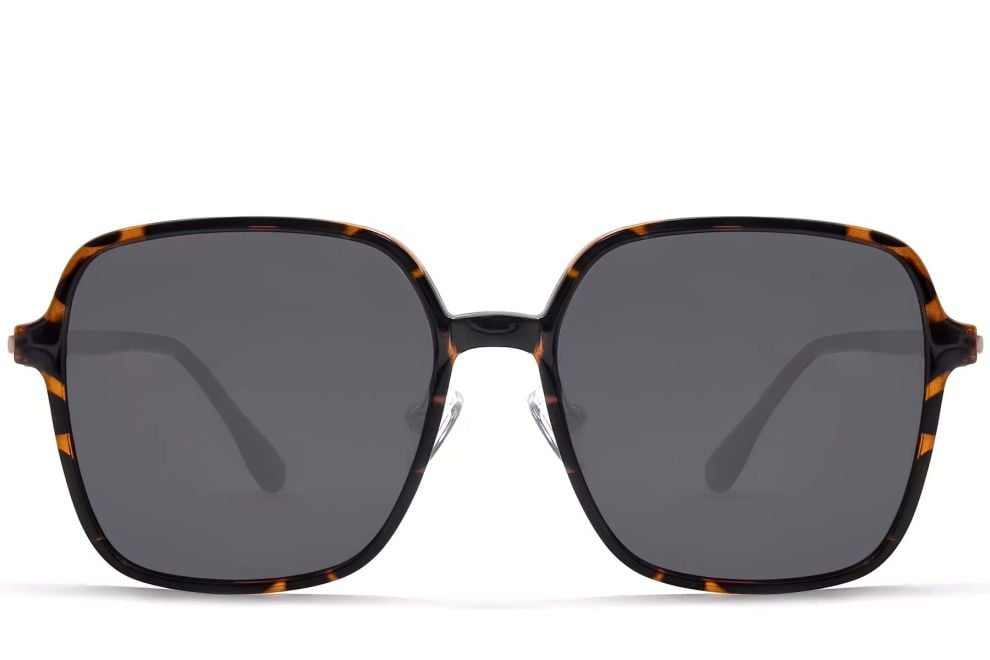 Gafas de sol rectangulares TR90 con diseño de carey #BS0824-0099