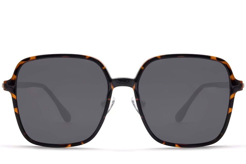 Gafas de sol rectangulares TR90 con diseño de carey #BS0824-0099