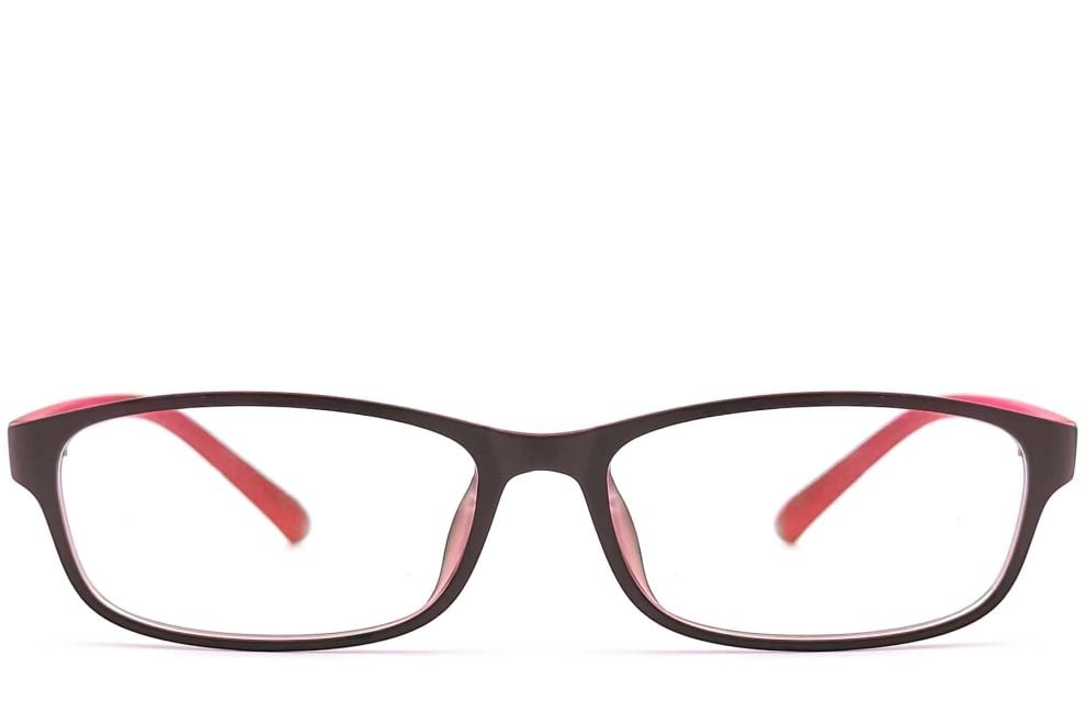Rectangular Red TR90 Glasses #BS1013-0002