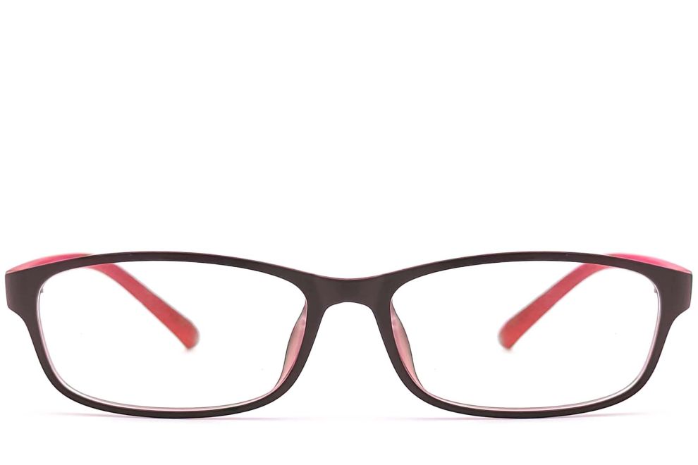 Rectangular Red TR90 Glasses #BS1013-0002