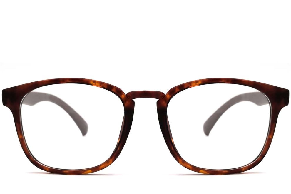 Rectangular Tortoiseshell TR90 Glasses #BS1013-0003