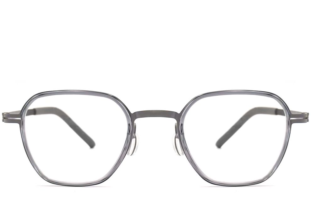 Geometric Grey Titanium Glasses #BS1013-0008