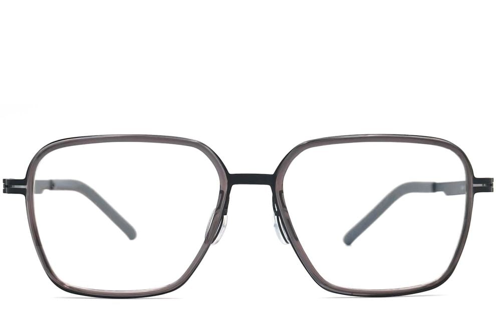 Rectangular Grey Titanium Glasses #BS1013-0020