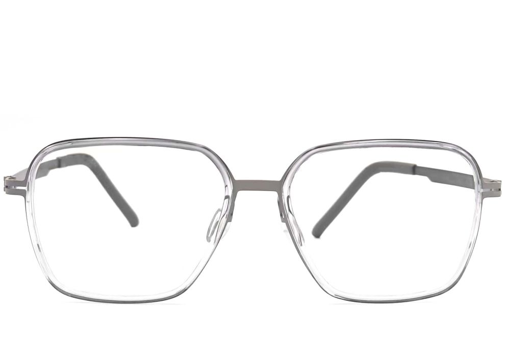 Rectangular Grey Titanium Glasses #BS1013-0021