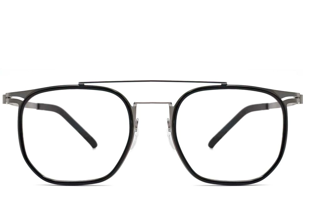 Aviator Black Titanium Glasses #BS1013-0026