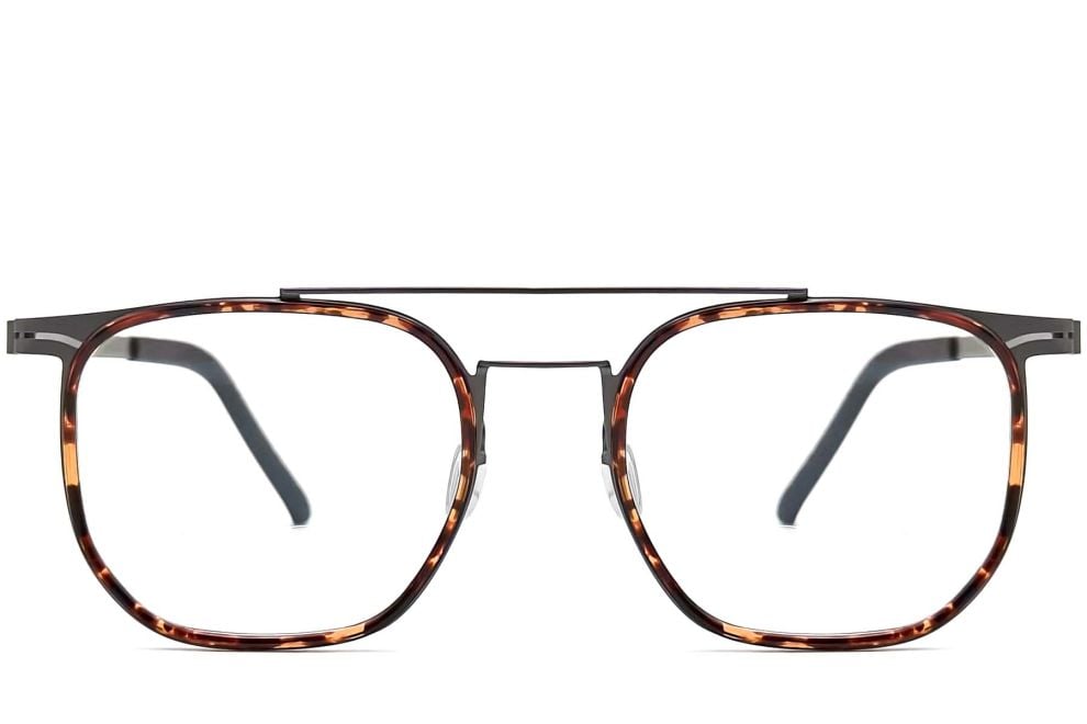 Aviator Tortoiseshell Titanium Glasses #BS1013-0027