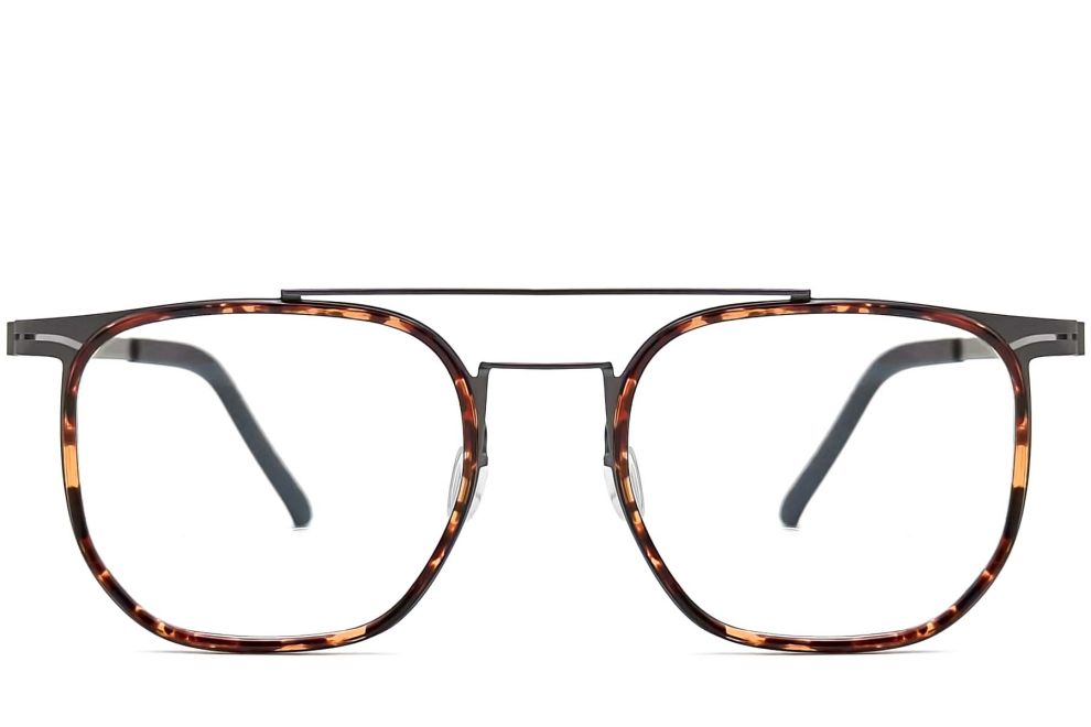 Aviator Tortoiseshell Titanium Glasses #BS1013-0027