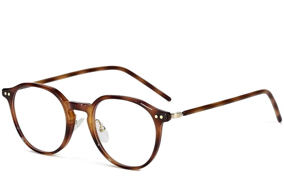 Oval Tortoiseshell TR90 Glasses #BS1025-0012