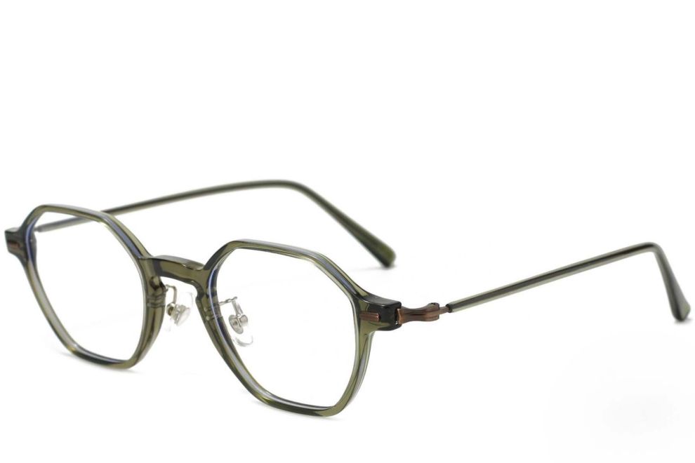 Geometrische grüne TR90-Brille #BS1025-0023