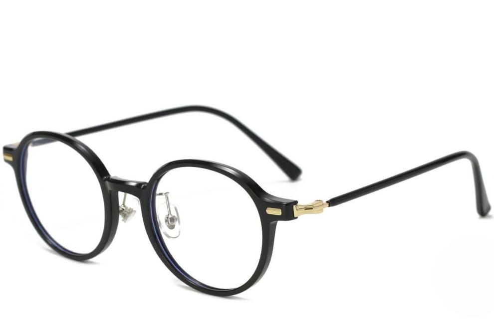 Round Black TR90 Glasses #BS1025-0025