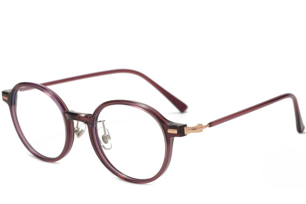 Round Purple TR90 Glasses #BS1025-0030