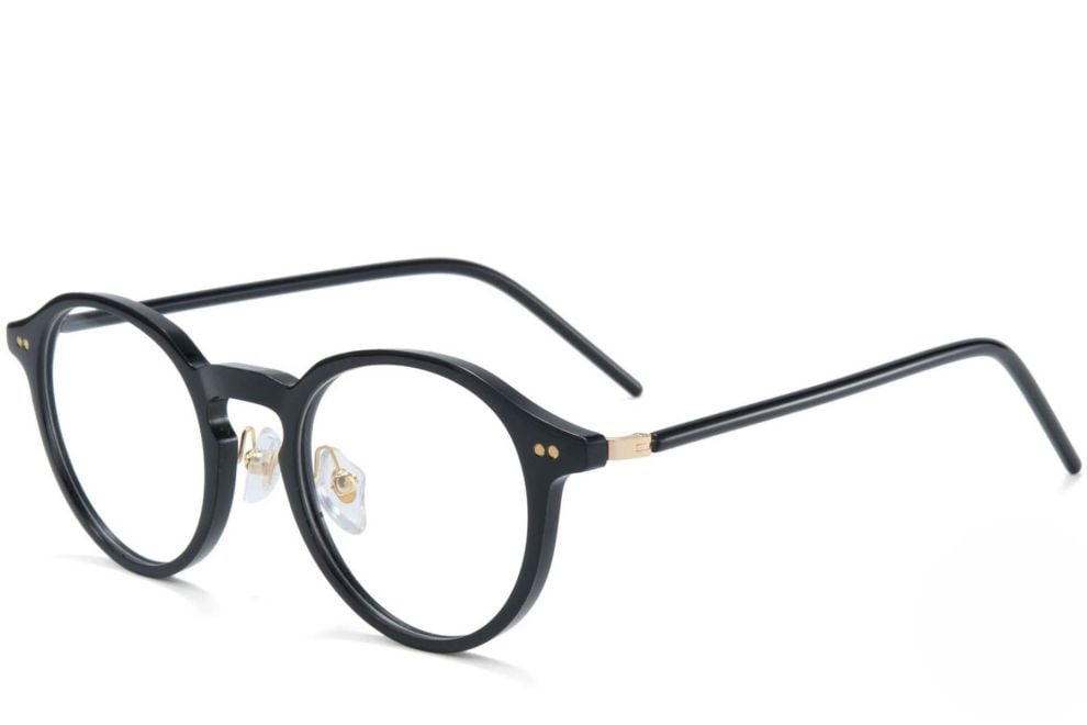 Round Black TR90 Glasses #BS1025-0053
