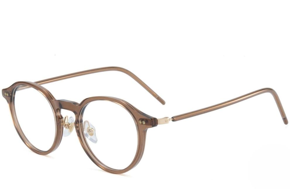 Round Brown TR90 Glasses #BS1025-0058