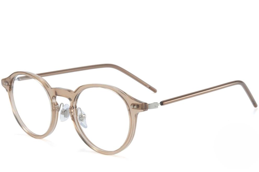 Runde braune TR90-Brille #BS1025-0059