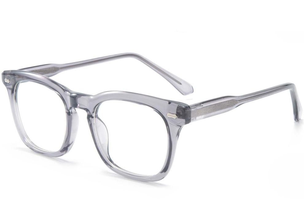 Rechteckige graue TR90-Brille #BS1025-0080