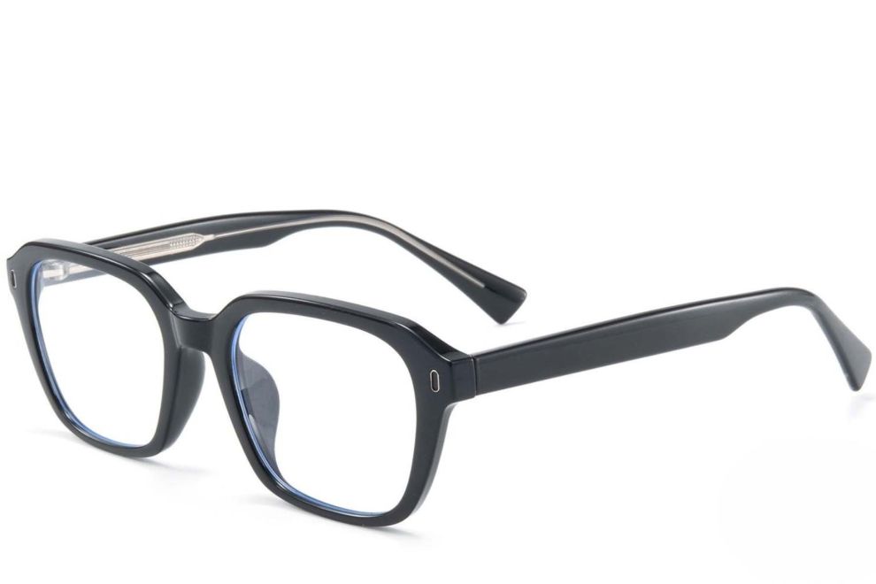 Rechteckige schwarze TR90-Brille #BS1025-0104