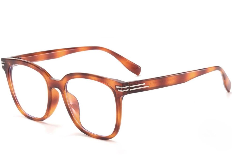 Rechteckige Schildpatt-TR90-Brille #BS1025-0115