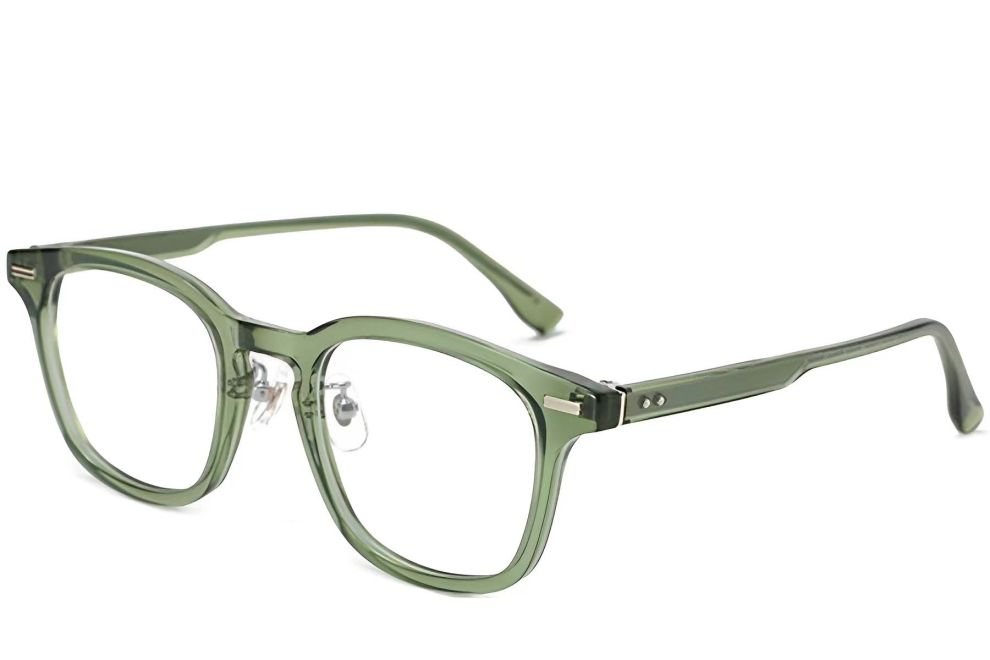 Rechteckige grüne TR90-Brille #BS1025-0125