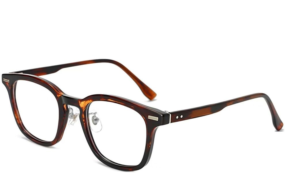 Rectangular Tortoiseshell TR90 Glasses #BS1025-0126