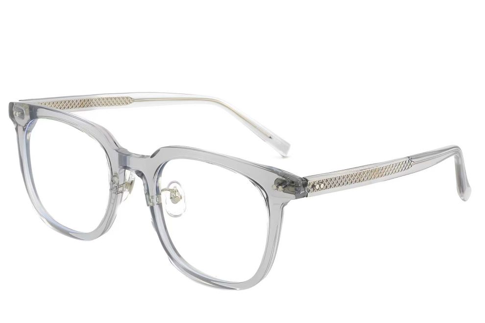 Rechteckige graue TR90-Brille #BS1025-0164