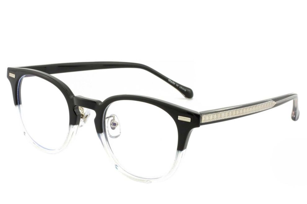 Ovale schwarze TR90-Brille #BS1025-0176
