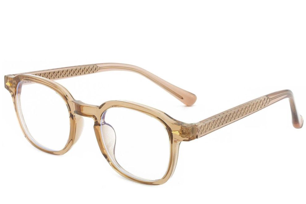 Rectangular Brown TR90 Glasses #BS1025-0201