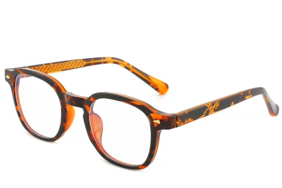 Rectangular Tortoiseshell TR90 Glasses #BS1025-0203