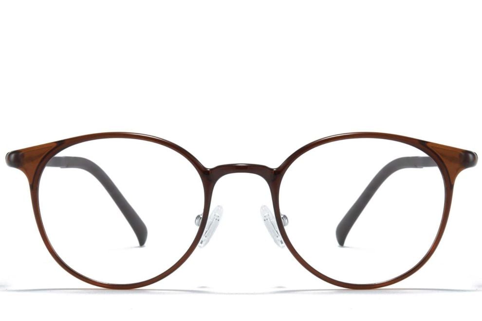Lunettes ovales en Ultem marron #BS1025-0215
