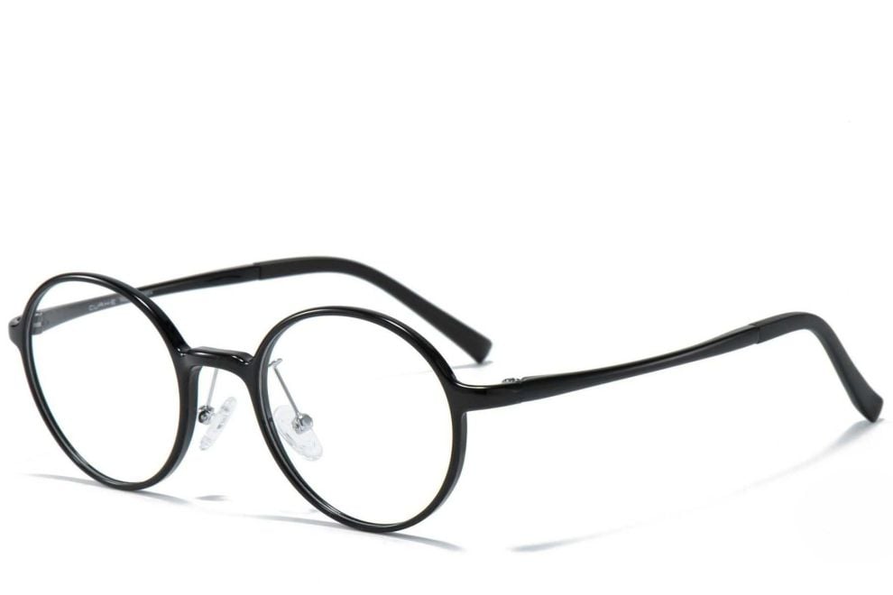 Round Black Ultem Glasses #BS1025-0220