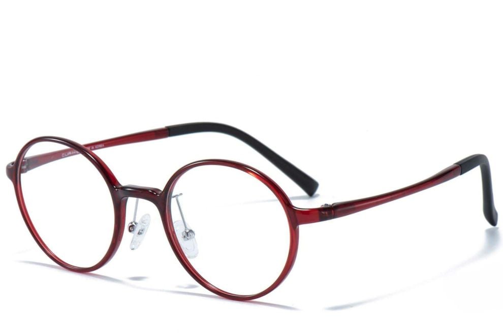Round Red Ultem Glasses #BS1025-0224