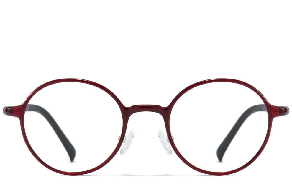 Round Red Ultem Glasses #BS1025-0224