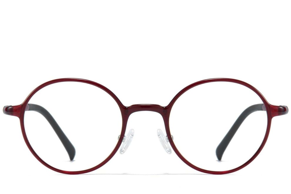 Runde rote Ultem-Brille #BS1025-0224
