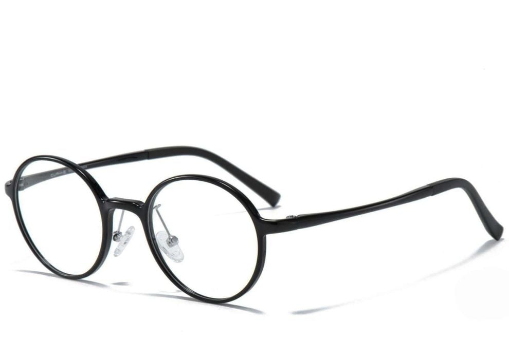 Round Black Ultem Glasses #BS1025-0226