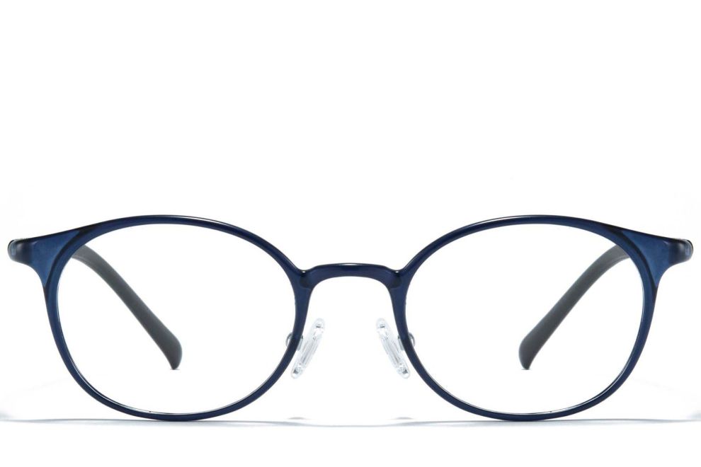Oval Blue Ultem Glasses #BS1025-0229