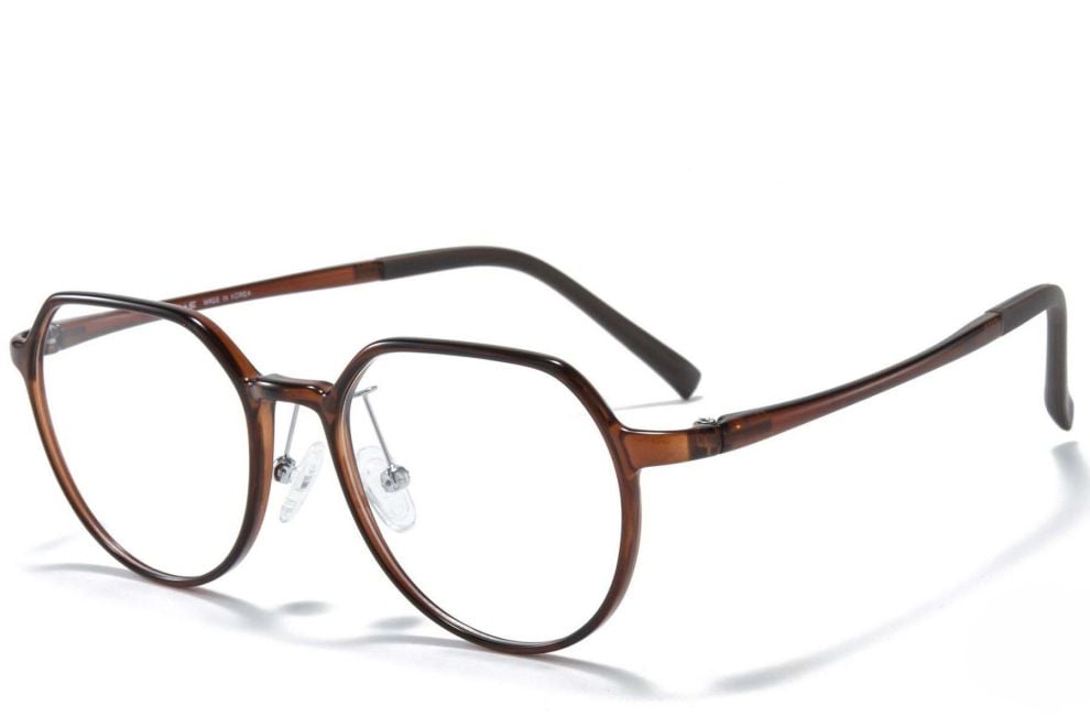 Geometric Brown Ultem Glasses #BS1025-0242