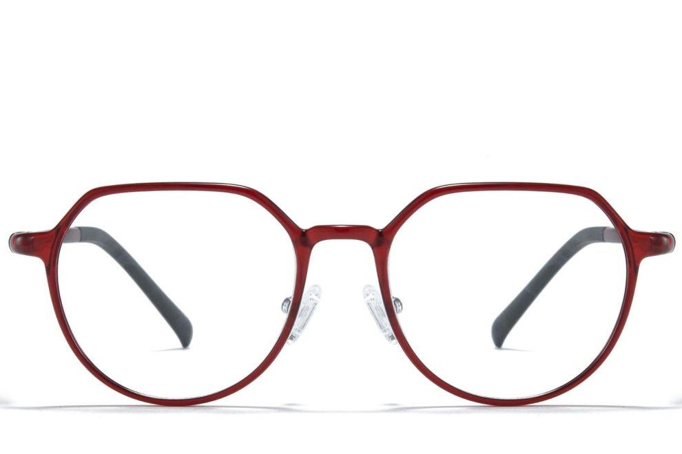 Geometrische rote Ultem-Brille #BS1025-0244