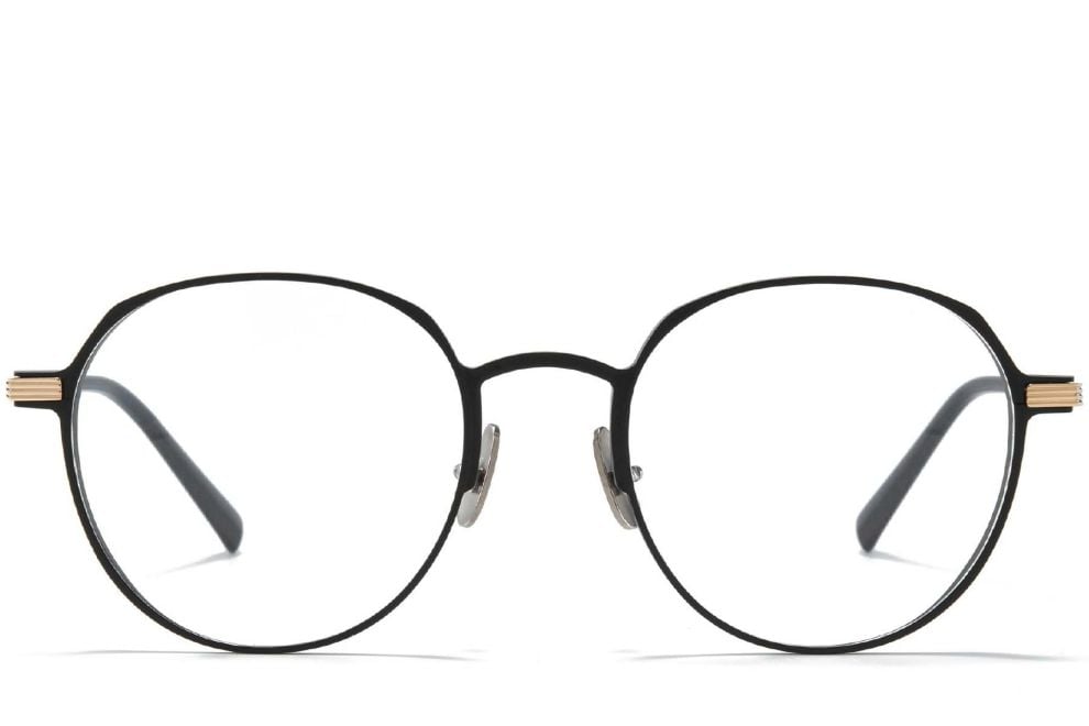 Oval Golden Metal Glasses #BS1025-0258