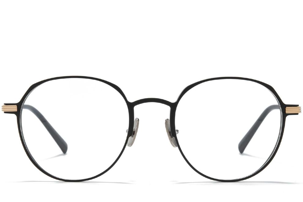 Ovale goldene Metallbrille #BS1025-0258