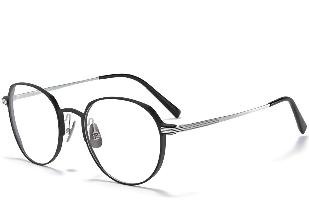 Ovale silberne Metallbrille #BS1025-0260
