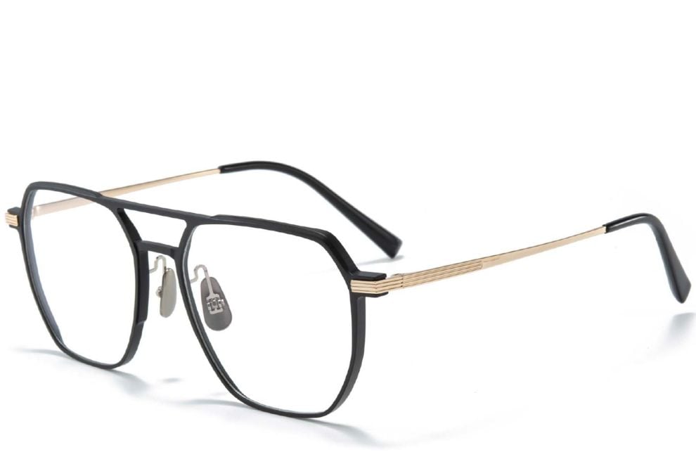 Aviator Golden Metal Glasses #BS1025-0267