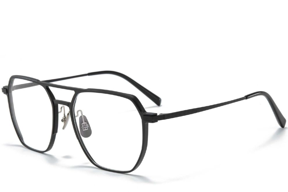Aviator Black Metal Glasses #BS1025-0269