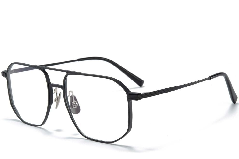 Aviator Black Metal Glasses #BS1025-0272
