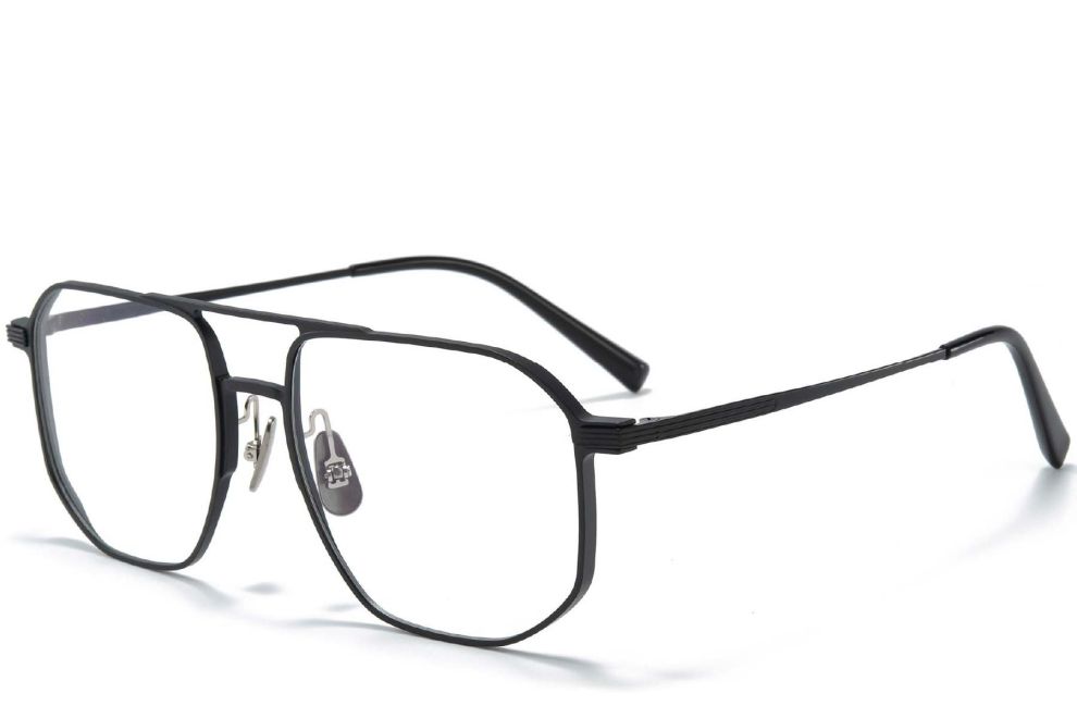 Aviator Black Metal Glasses #BS1025-0272