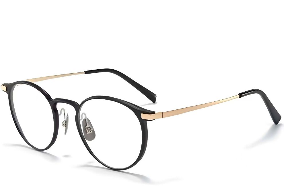 Oval Golden Metal Glasses #BS1025-0300