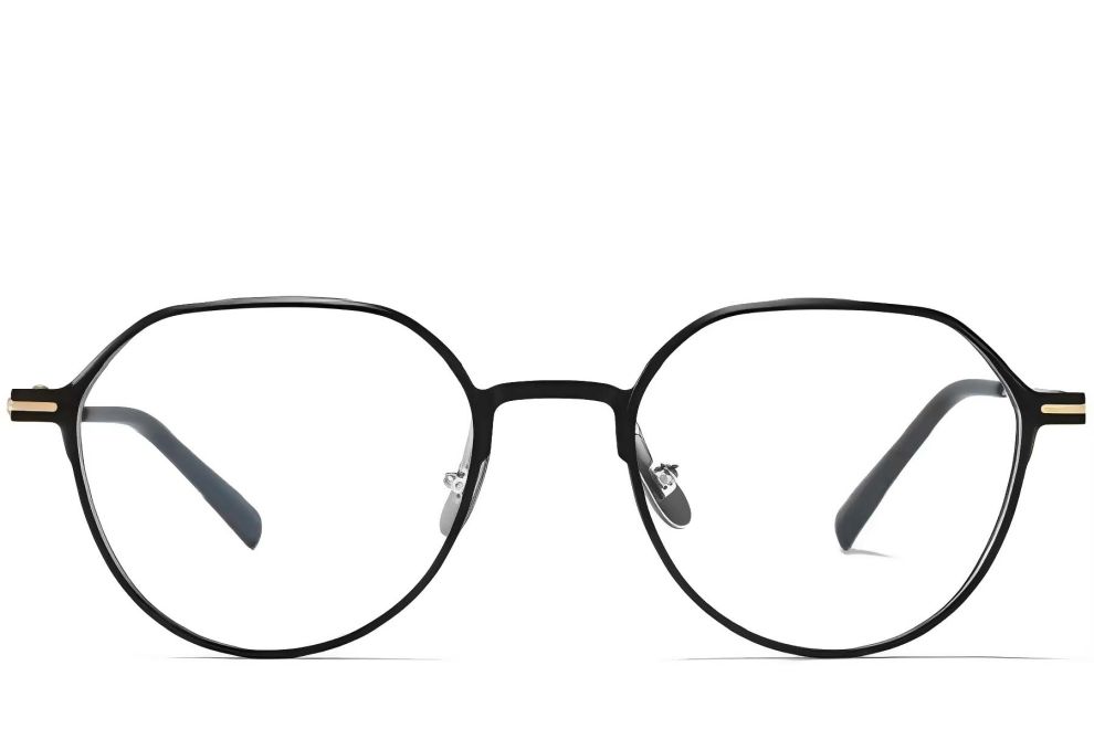 Geometrische goldene Metallbrille #BS1025-0314