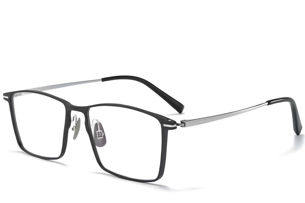 Rectangular Silver Metal Glasses #BS1025-0323