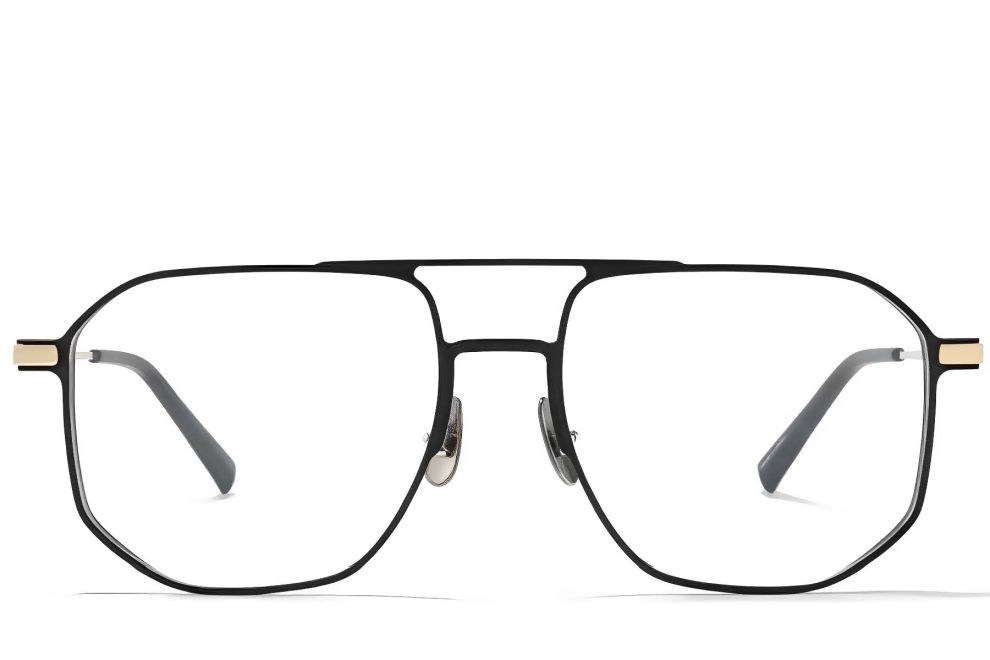 Pilotenbrille aus goldenem Metall #BS1025-0330